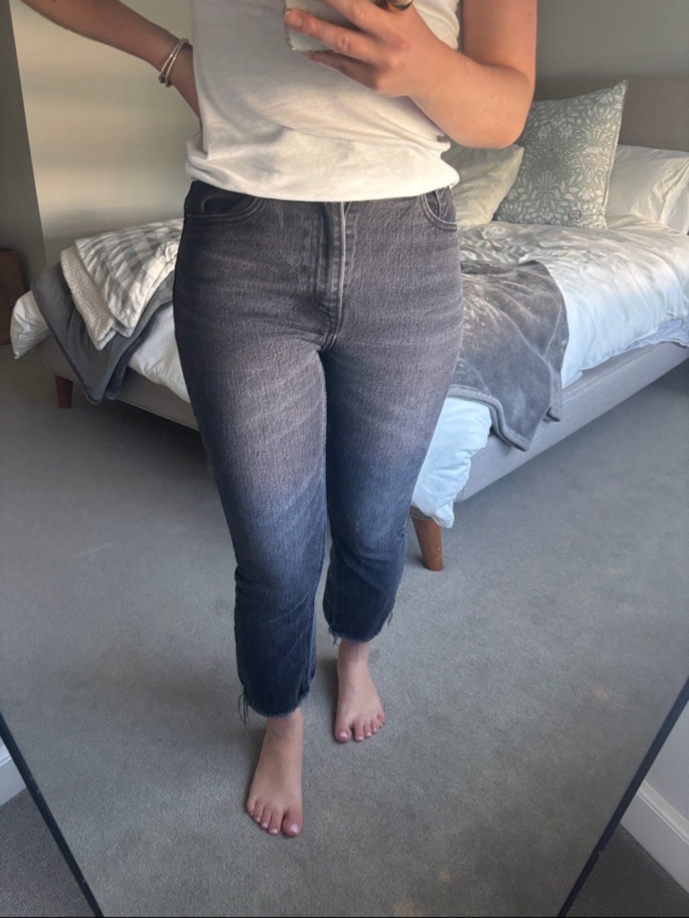 Abercrombie & Fitch Black Washed Ankle Jeans